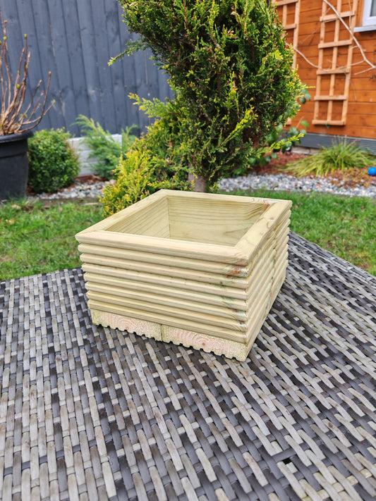 Small Wooden Decking Planter  Flower Plant Pot