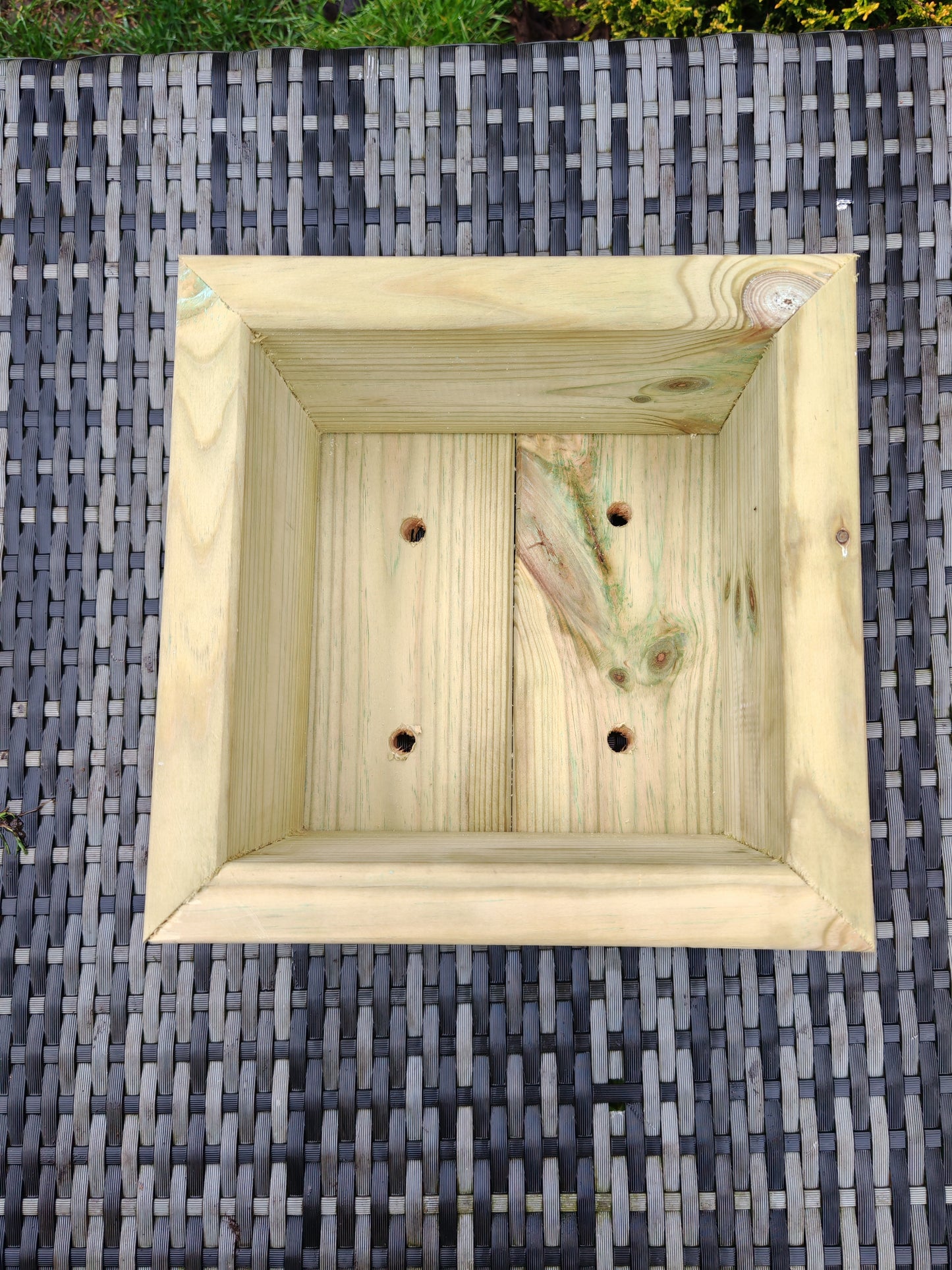 Small Wooden Decking Planter  Flower Plant Pot