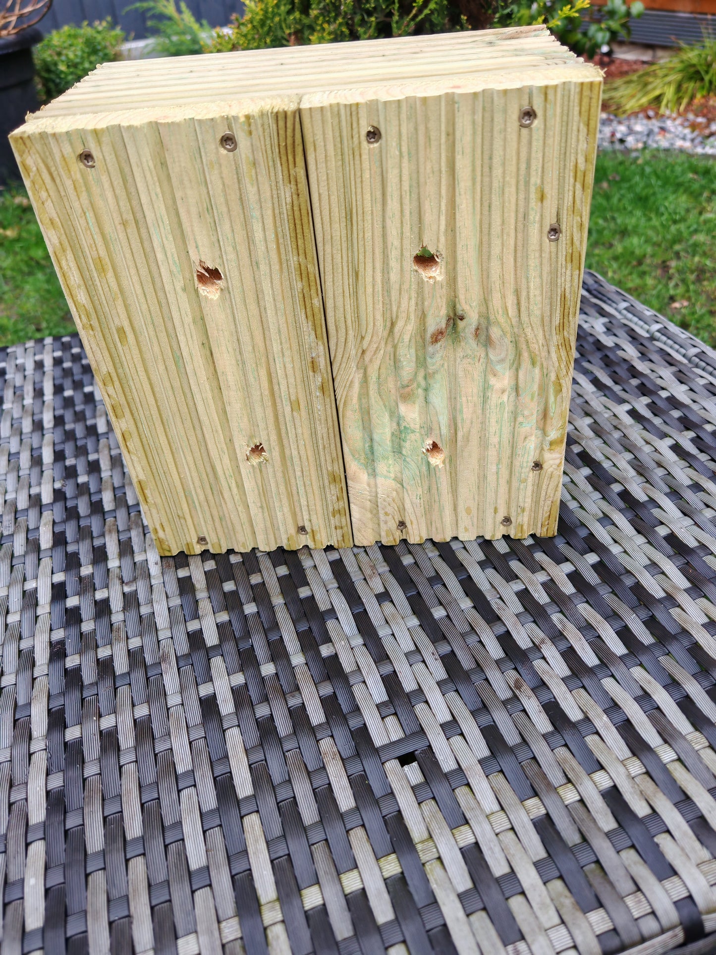 Small Wooden Decking Planter  Flower Plant Pot