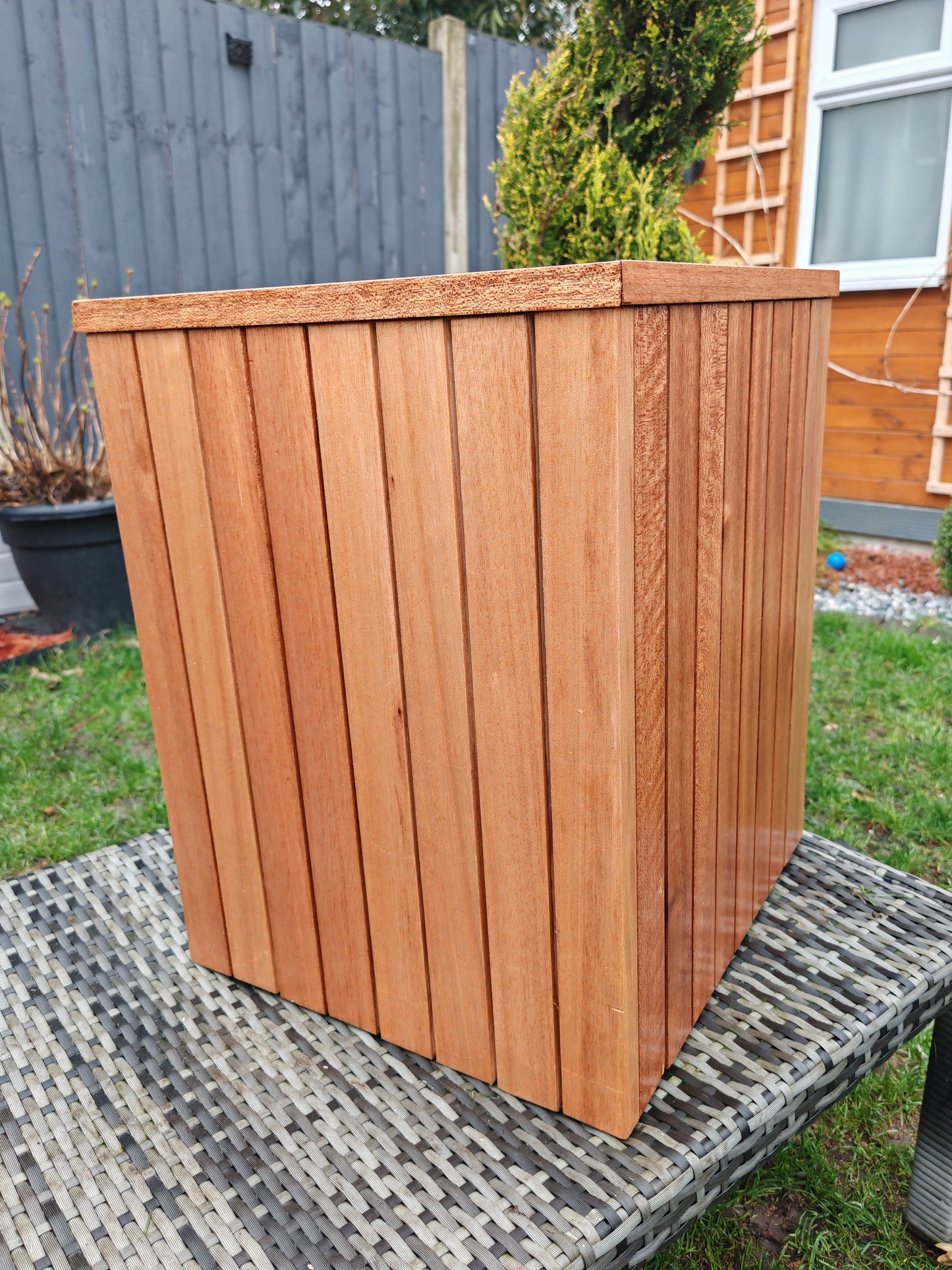 Premium Hardwood Wooden Planter Garden Patio Trough Flower Plant Pot