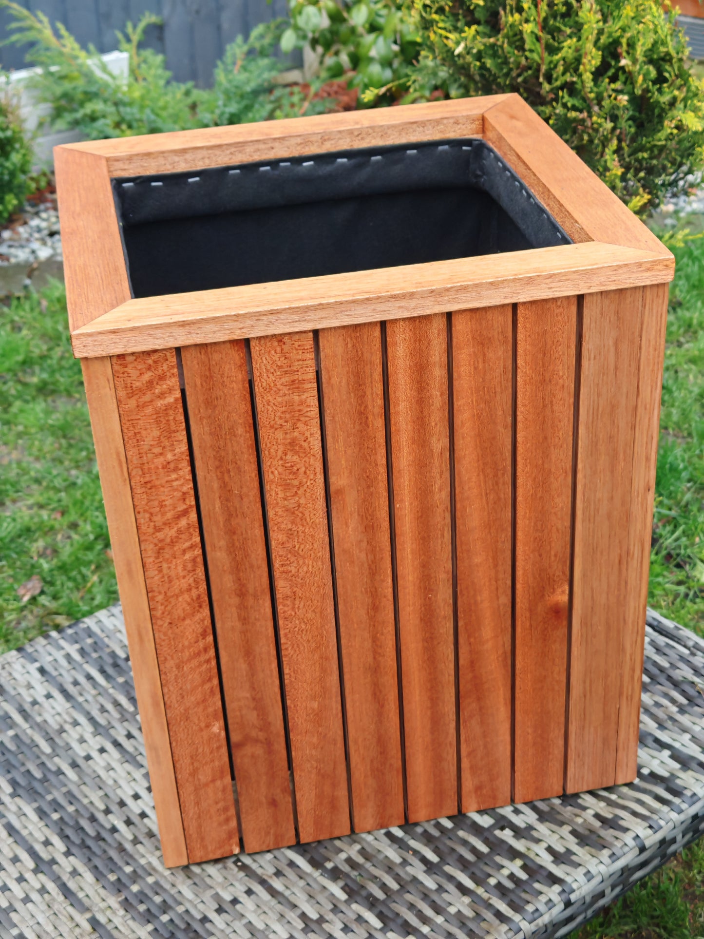 Premium Hardwood Wooden Planter Garden Patio Trough Flower Plant Pot