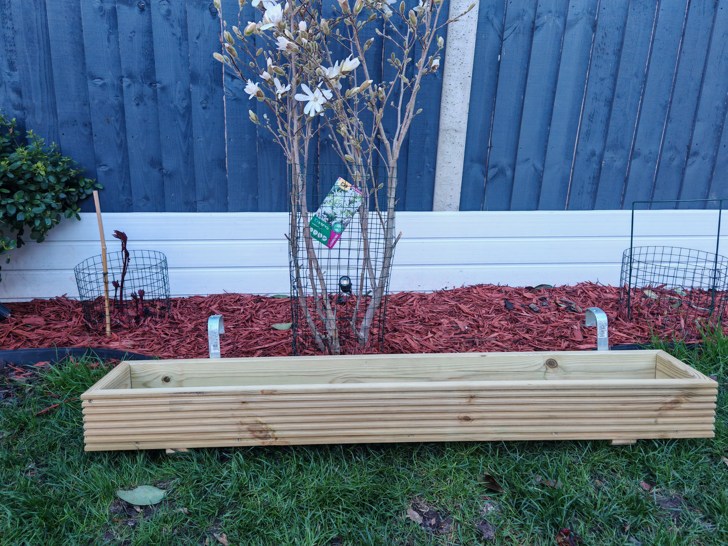 Over the Fence Panel - Hanging Balcony Wooden decking Planter  Flower Plant Pot