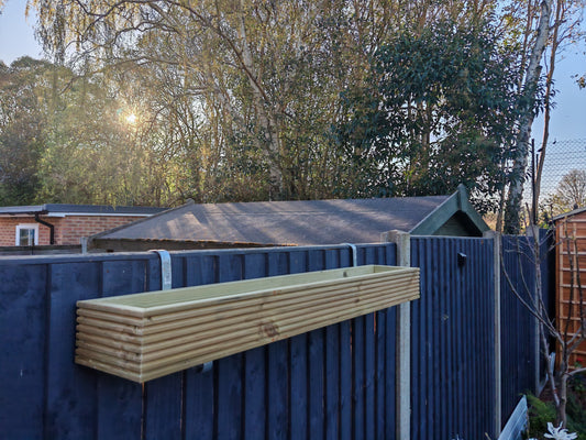 Over the Fence Panel - Hanging Balcony Wooden decking Planter  Flower Plant Pot