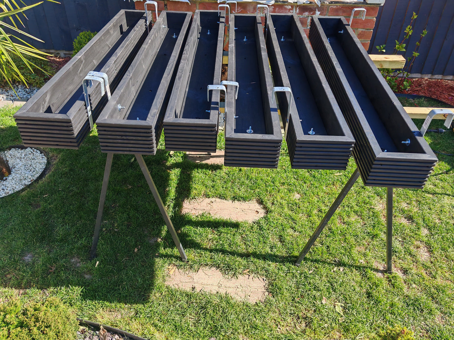 Over the Fence Panel - Hanging Balcony Wooden decking Planter  Flower Plant Pot